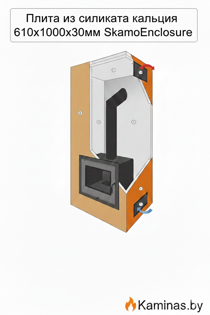 Плита из силиката кальция 610x1000х30мм SkamoEnclosure