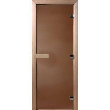 Дверь для сауны DoorWood "Сумерки" 190х70 (графит, короб из лиственных пород)