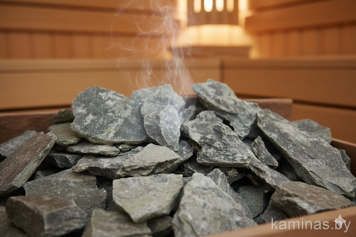 Камни для бани и сауны Талькохлорит колотый, 20 кг