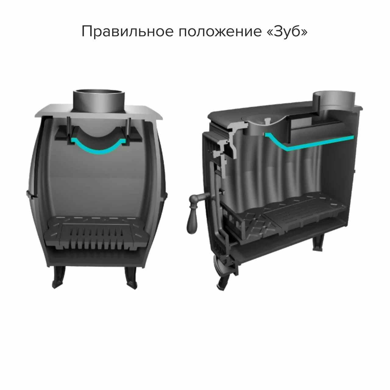 Печь отопительно-варочная ProMetall Бахтинка черная