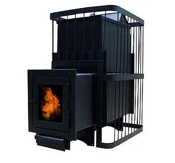 Банная печь ComfortProm сталь 8мм Закрытая каменка (до 26 м. куб.) дверь со стеклом