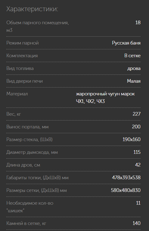 Печь для бани GFS ЗК 18 (М) Ураган Сетка