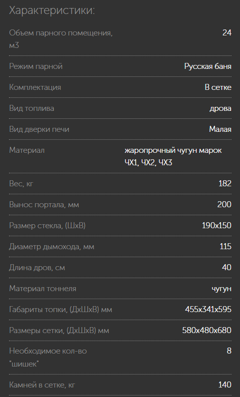 Печь для бани Гроза 24 (М) в сетке