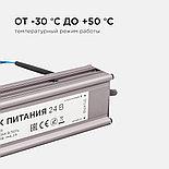 БЛОК ПИТАНИЯ 24В, 100ВТ, ИМПУЛЬСНЫЙ, IP67, 175-265В, 4,2А, АЛЮМ., СЕРЕБ., 205*46*35ММ
