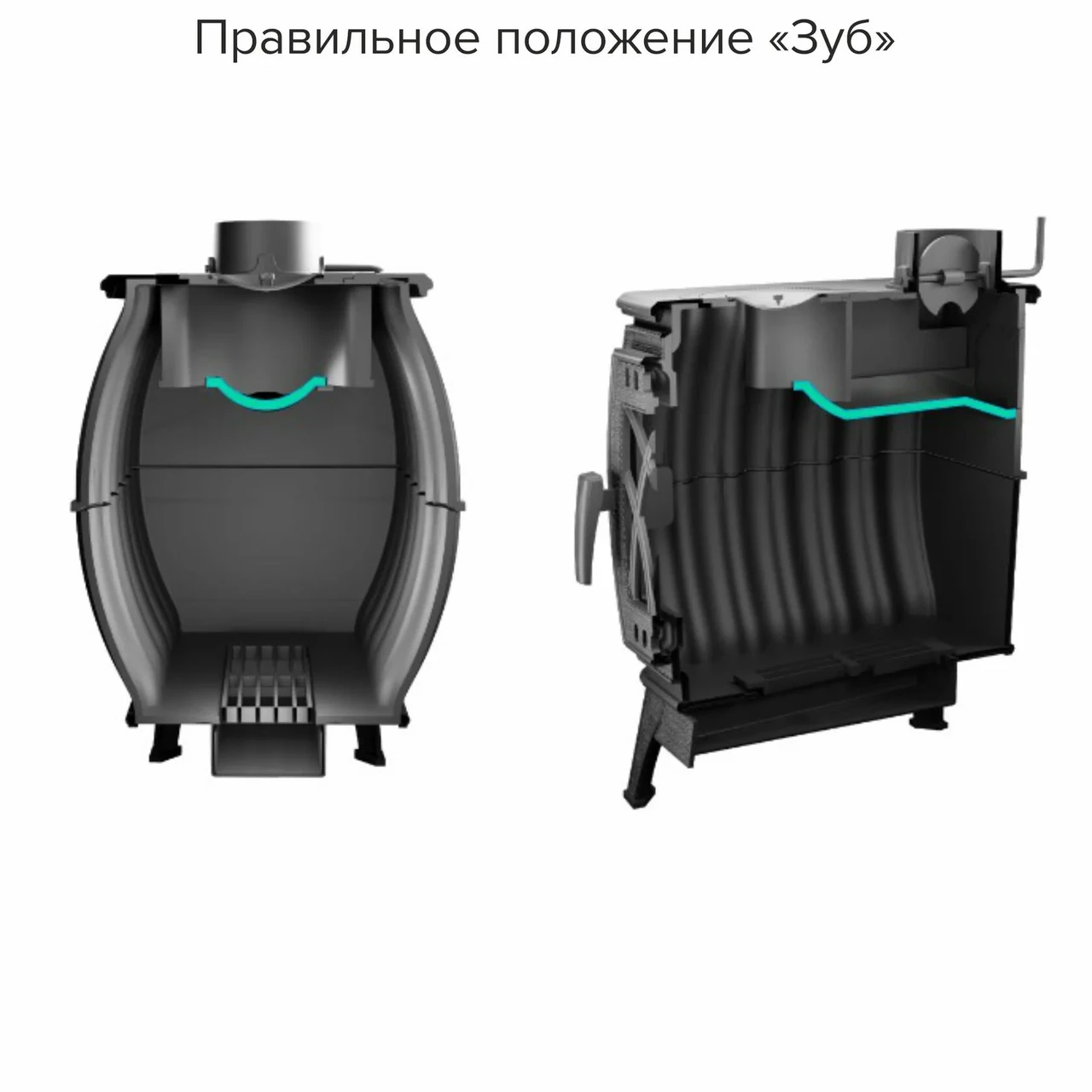 Печь-камин отопительно-варочная ProMetall Бахта серая