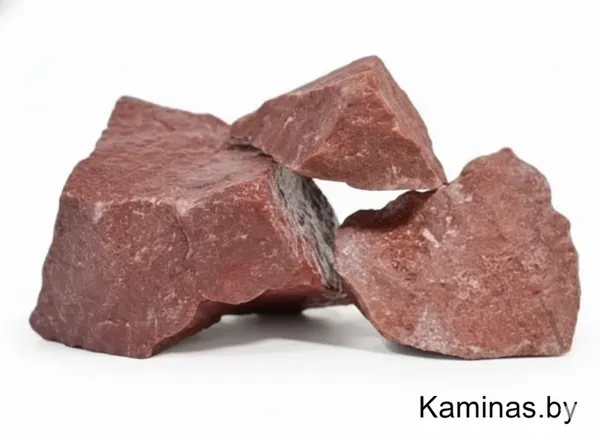 Камни для бани Малиновый кварцит (колотый, мелкий), 20 кг