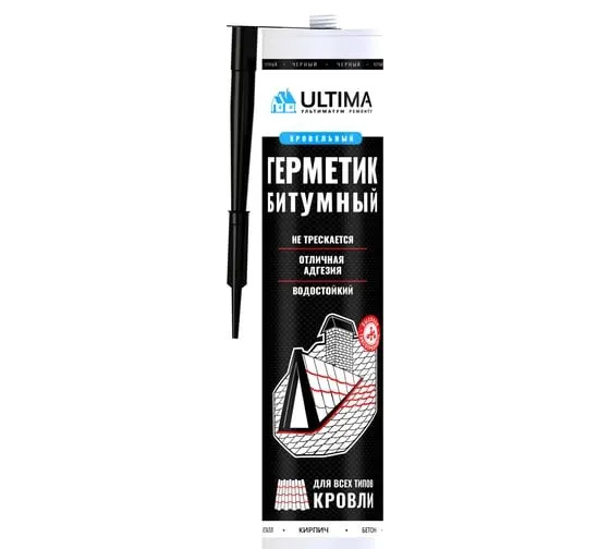 Герметик битумный Ultima Bitum для кровли, 260мл