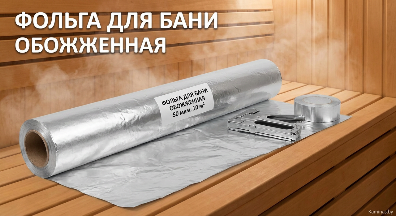 Фольга для бани обожженная, 50 мкм, 10 м²