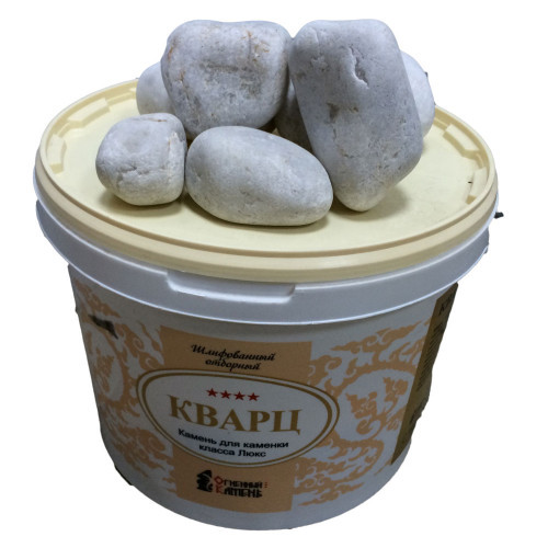 Камни для бани Белый кварц шлифованный 10кг